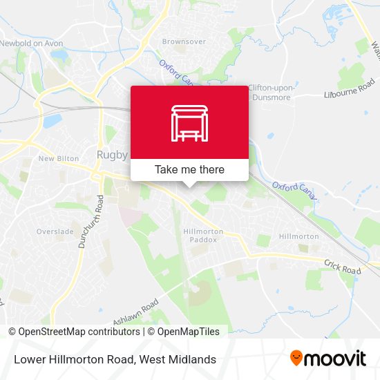 Lower Hillmorton Road map