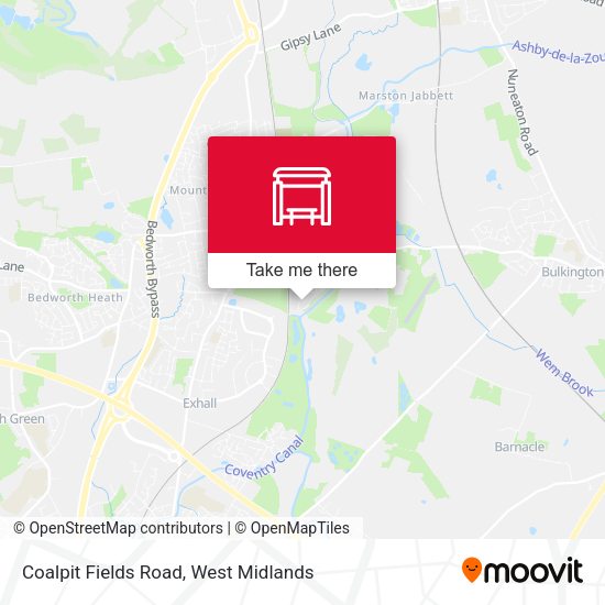 Coalpit Fields Road map