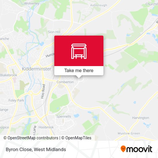 Byron Close map
