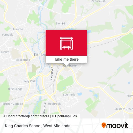 King Charles School map