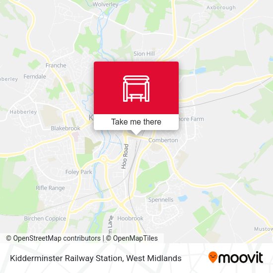 Kidderminster Railway Station map