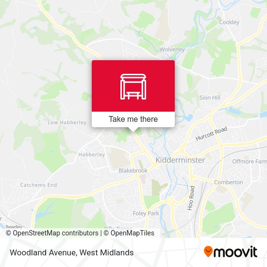 Woodland Avenue map