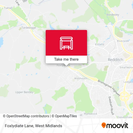 Foxlydiate Lane map