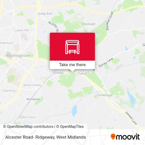 Alcester Road- Ridgeway map