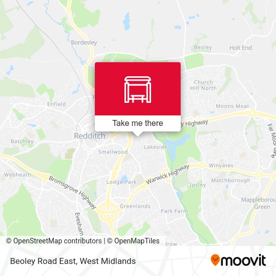 Beoley Road East map