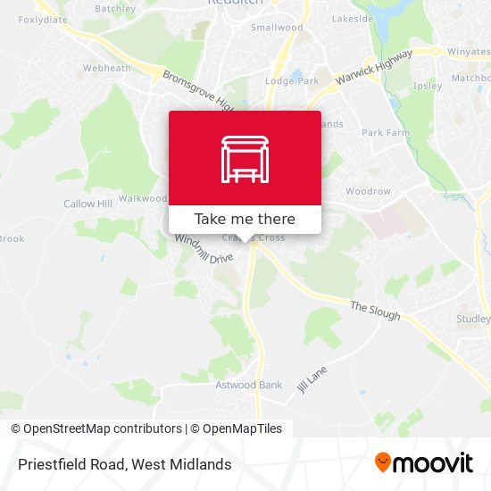 Priestfield Road map