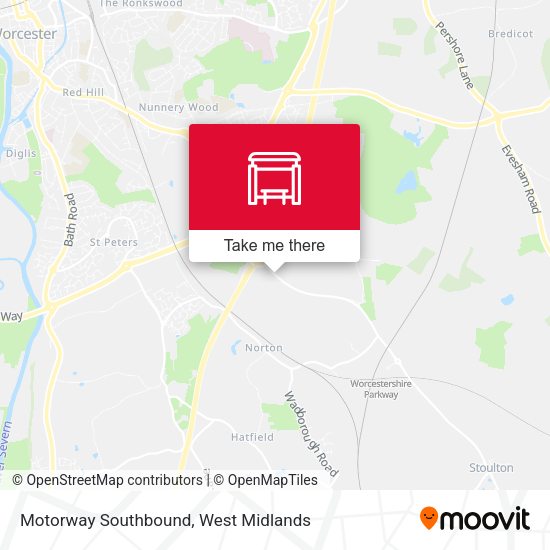 Motorway Southbound map