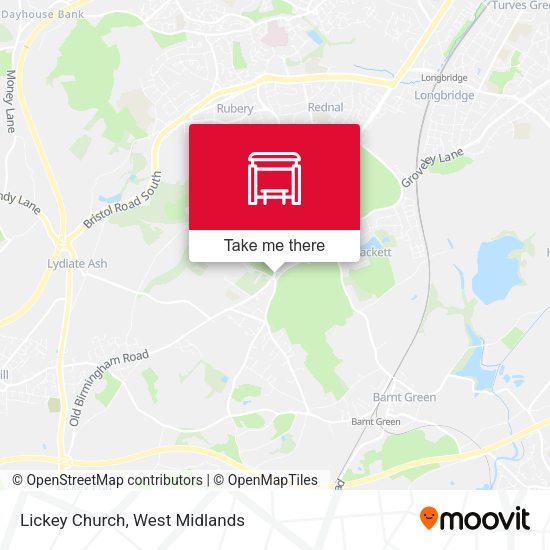 Lickey Church map