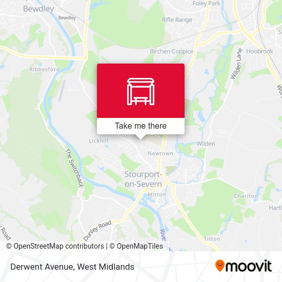 Derwent Avenue map