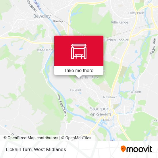 Lickhill Turn map