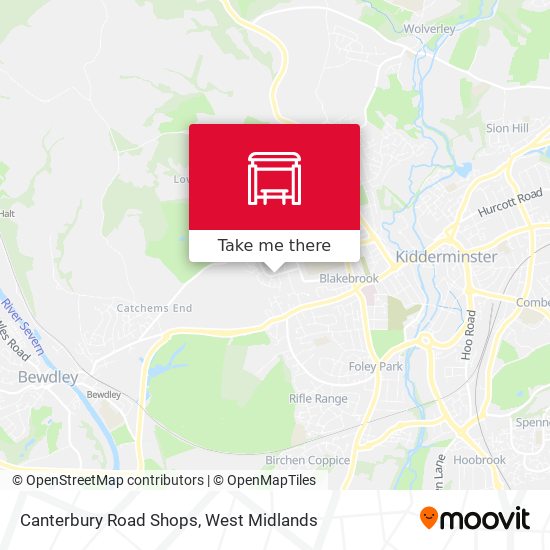 Canterbury Road Shops map