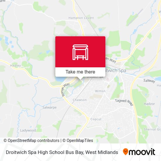 Droitwich Spa High School Bus Bay map
