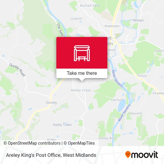 Areley King's Post Office map