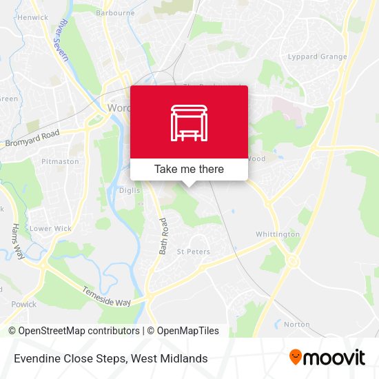 Evendine Close Steps map