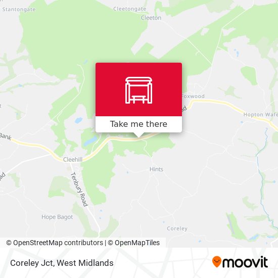 Coreley Jct map