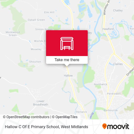 Hallow C Of E Primary School map