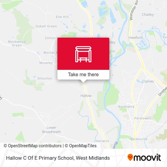 Hallow C Of E Primary School map