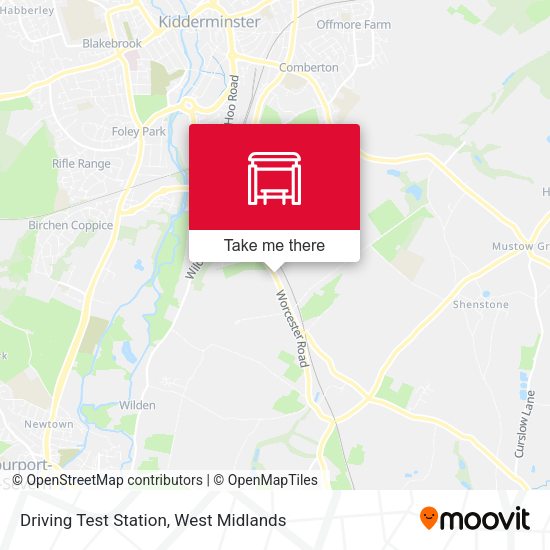 Driving Test Station map