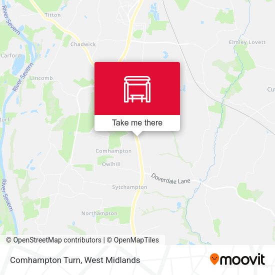 Comhampton Turn map