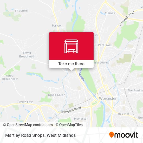 Martley Road Shops map