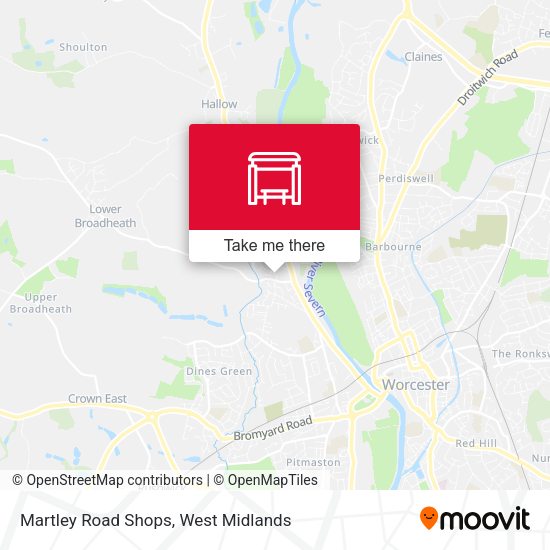 Martley Road Shops map