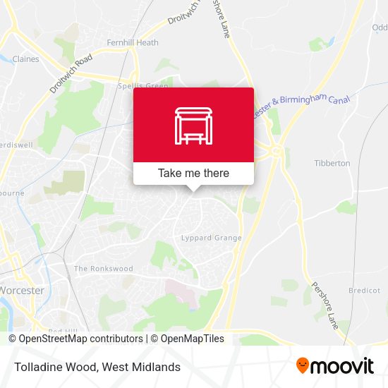 Tolladine Wood map