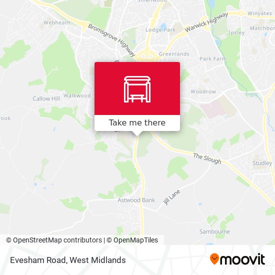 Evesham Road map