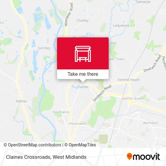Claines Crossroads map
