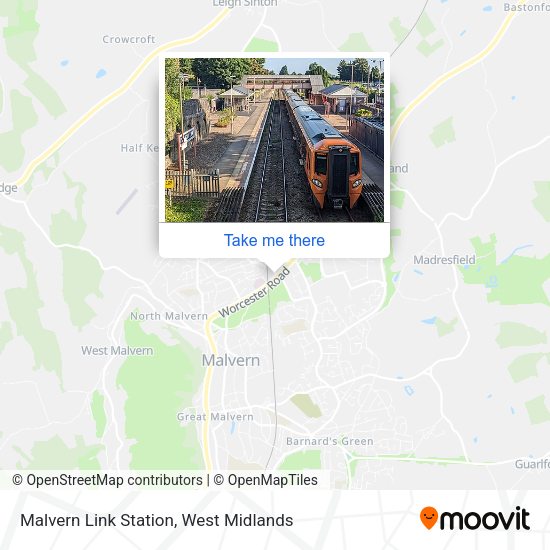 Malvern Link Station map