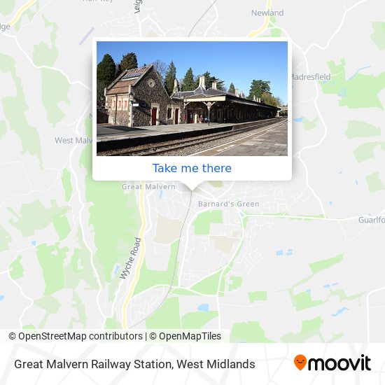 Great Malvern Railway Station map