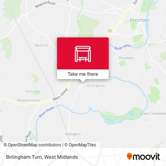 Birlingham Turn map