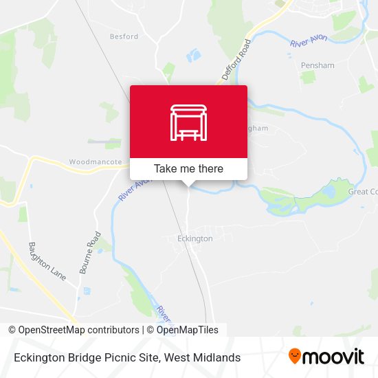 Eckington Bridge Picnic Site map