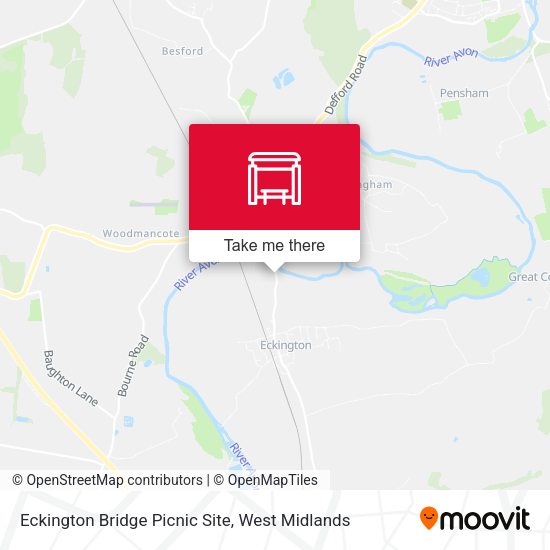 Eckington Bridge Picnic Site map