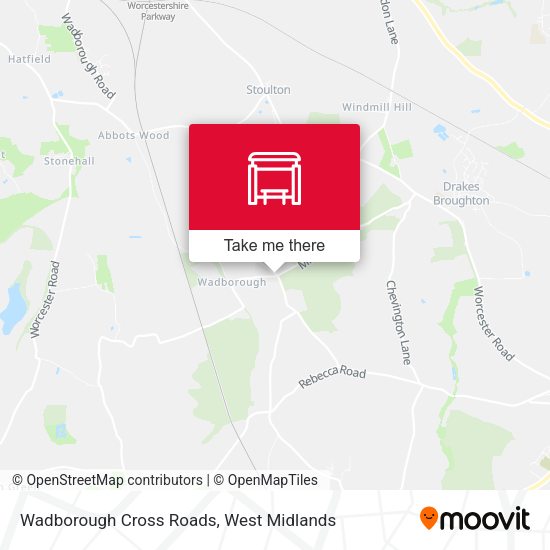 Wadborough Cross Roads map