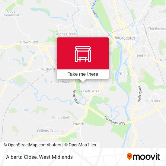 Alberta Close map