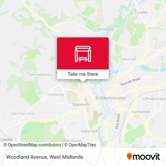 Woodland Avenue map