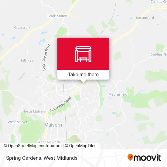 Spring Gardens map