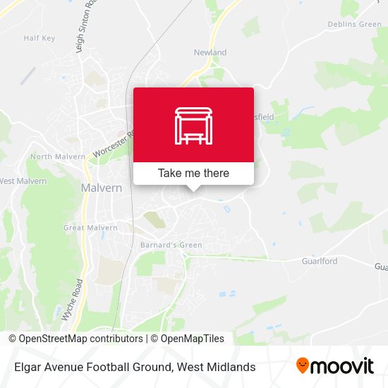Elgar Avenue Football Ground map