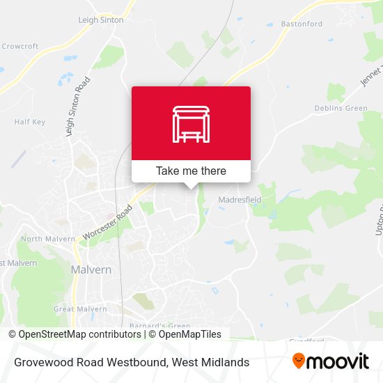 Grovewood Road Westbound map