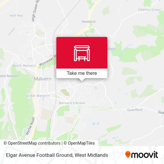 Elgar Avenue Football Ground map