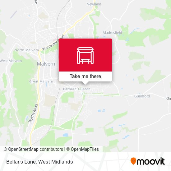 Bellar's Lane map