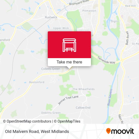 Old Malvern Road map