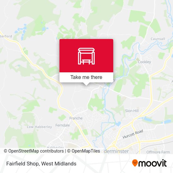 Fairfield Shop map
