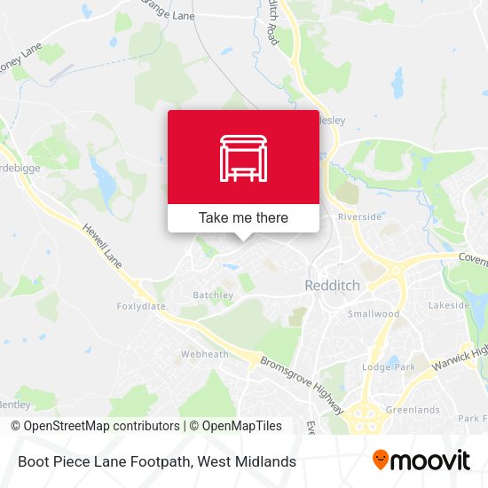 Boot Piece Lane Footpath map