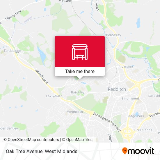 Oak Tree Avenue map