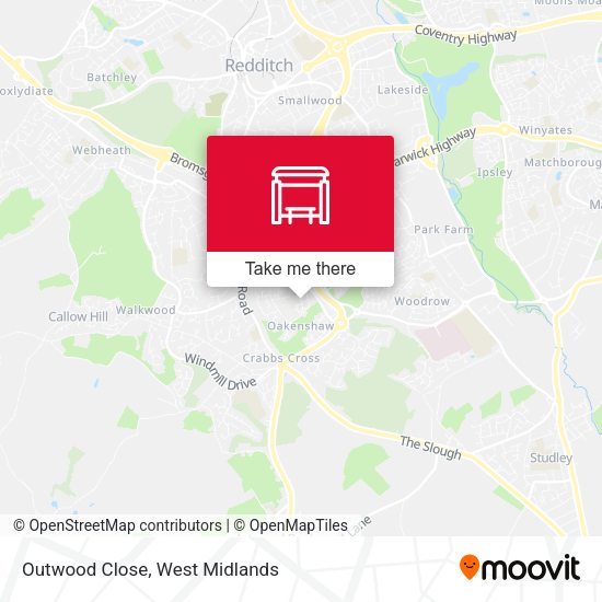 Outwood Close map