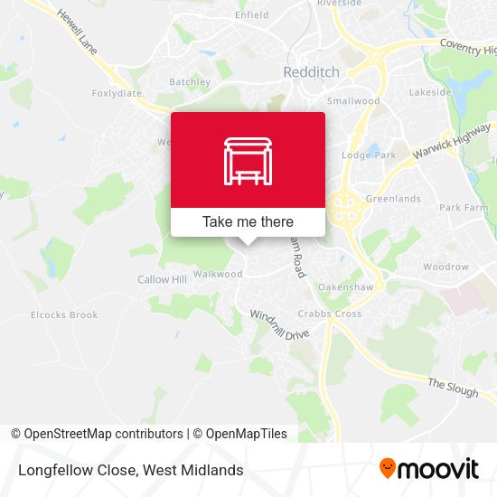 Longfellow Close map
