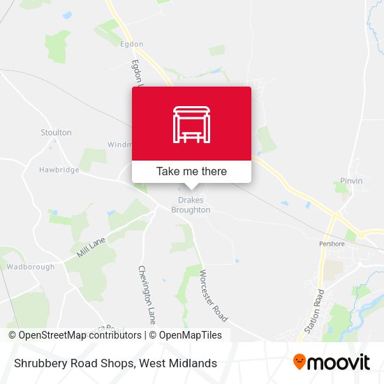 Shrubbery Road Shops map
