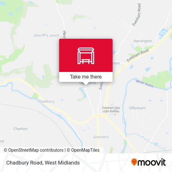 Chadbury Road map