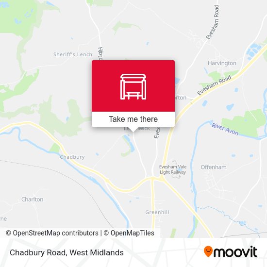 Chadbury Road map